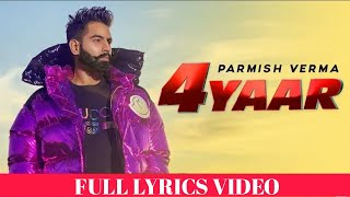 4 Peg Renamed 4 Yaar Full Lyrics | Parmish Verma | Desi Crew | Latest Song