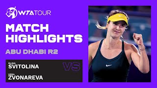 Vera Zvonareva vs. Elina Svitolina | 2021 Abu Dhabi Second Round | WTA Highlights