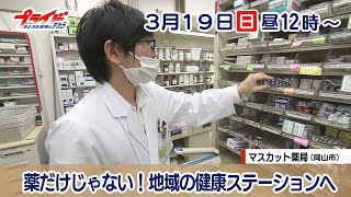 ２０２３年３月１９日（日）のプライドは岡山市のマスカット薬局