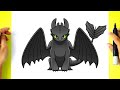 How to DRAW TOOTHLESS - How to Train Your Dragon