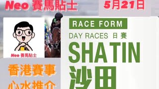 【賽馬貼士】 2023年5月21日 香港賽事 心水推介 | 沙田馬場 Shatin Racecourse Hong Kong Horse Racing