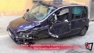 Favria - Incidente in Via Caporal Cattaneo: due le auto coinvolte