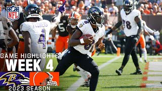 Baltimore Ravens vs. Cleveland Browns | 2023 Week 4 Game Highlights