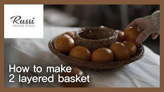 Making a rattan round tangerine and fruit basket [Rattan craft]117: Rattan Craft: wicker craft, cane