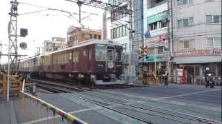 阪急宝塚線＠６０００系６０１２編成　「初詣」ＨＭ付き　庄内駅到着