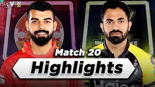 Peshawar Zalmi vs Islamabad United | Full Match Highlights | Match 20 | 7 March | HBL PSL 2020|MB1