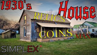 Metal Detecting 1930's House Coins And Relics Simplex and At Max