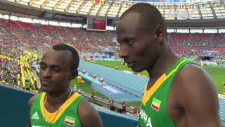 Moscow 2013 - Tsegay KEBEDE \u0026 Tadese TOLA ETH - Men's Marathon - 4th \u0026 3rd