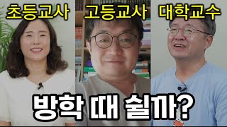 선생님, 교수님은 방학때 뭐할까? 직접 물어봤다