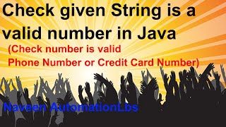 Check given String is a valid number in Java