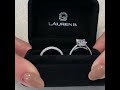 3.8 carat Radiant Lab Diamond Three Row Band Engagement Ring