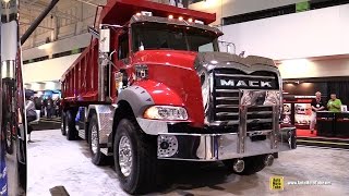 2016 Mack Granite GU813 Axle Back Twin Steer Dump Truck - Exterior and Cabin Walkaround