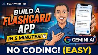 Build a Flashcard App in 5 Minutes with Google Gemini AI! (No Coding)