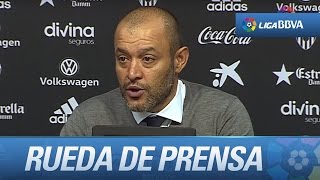 Rueda de prensa de Nuno tras el Valencia (3-0) Levante UD