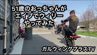 エイプでウィリーやってみた。#ウィリー #バイク #バイク整備 #バイク修理 #バイク免許 #エイプ