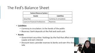 Chapter 14 2 The Fed's Balance Sheet