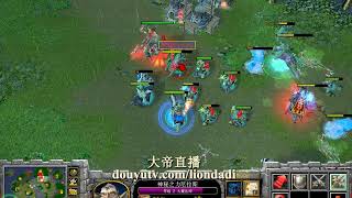 【树林中的那一缕圣光】魔兽争霸大帝解说 TH000+大帝 vs Infi+XiaoKK 4 TG