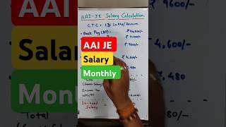 AAI JE Salary Slip \u0026 Allowances