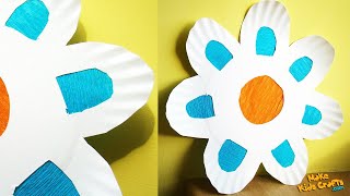 How to make Paper Plate Flower? | Paper plate flowers preschool | Easy Crafts | DIY