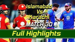 Islamabad United vs Karachi Kings I Full Highlights | Match 30 | HBL PSL| M1O1