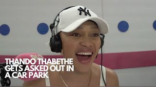 Thando Thabethe meets a man in a car park