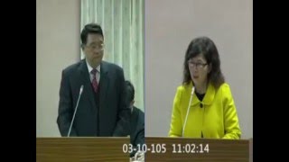 20160310 親民黨 不分區(周五六 妻) 周陳秀霞 質詢 國會改革方案 國會調查權 會否干擾行政權 (既然要念稿,叫哪個處長上來問有差嗎?)【立法院演哪齣？】