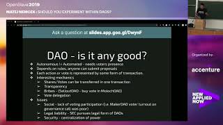 SECURITY - Matej Nemcek - Should you experiment within DAOs?