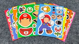 25 Minutes Satisfying🍄New Decorate with Sticker Book Icon Mario💦💖Unicorn Paper