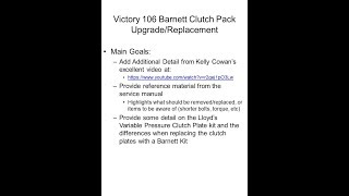 Victory 106 Barnett Clutch Replacement & LLoydz Variable