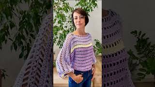 Maglia fatta a mano ad uncinetto #tutorial #crochet #uncinetto #maglia #ilmondodimichi #easy #top