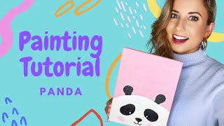 Panda Painting Tutorial | Brush & Bubbles | Sip and Paint