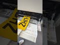 white under on yellow nikkalite number plate printing on oki pro9542 white toner printer.