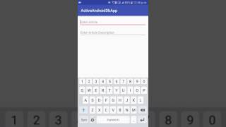 ActiveAndroid Orm database in android