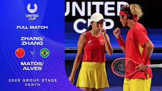 Zhang/Zhang v Matos/Alves Full Match | United Cup 2025 Group E