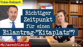 Kitarecht Folge 339 - Wann Eilantrag-Kitaplatz bei Gericht? Aufpassen!