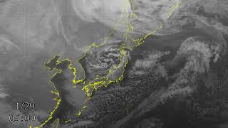 寒気内小低気圧発達！ ～西回り気流とJPCZ～ 気象衛星ひまわり 赤外画像 2025年1月28日～30日