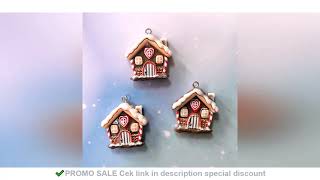 10pcs Christmas Snow House Resin Charms Kawaii Cartoon Pendant For Earring DIY Jewelry Make