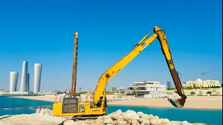 Heavy Excavator working on deep water 😱Excavator long boom 🇳🇵🤘