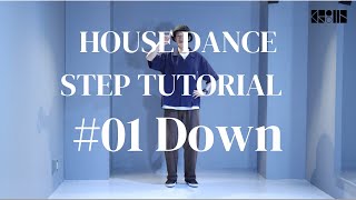 ハウスダンス基本ステップ チュートリアル 【#01 Down】House Dance Step Tutorial