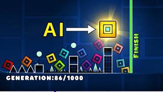 AI Learns to Beat Geometry Dash simulation
