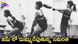 Samantha Stunning Workout Video | Samantha Ruth Prabhu Latest Gym Workouts | Telugu Filmnagar