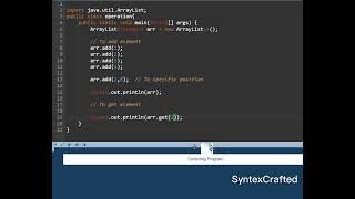 ArrayList operations | java ArrayList add operation , get operation, remove element | java coding