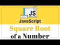 #3 Square root of a Number | JavaScript Tutorial