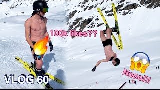 Nude double flips on skis! | VLOG 60