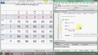 Bangla C programming tutorial 50 Two Dimensional array input & output YouTube