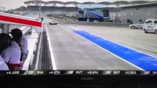 Lewis Hamilton  FUCK UP ( wrong pit box)  Malaysian gp 2013