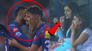 Rohit Ritika Surya Wife Devisha Reaction after Krunal Pandya kisses Marcus Stoinis after Win