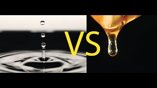 Closer View Of Water Drop Vs Honey Drop #CloseUp