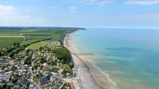 La plage de Veules-les-roses en drone