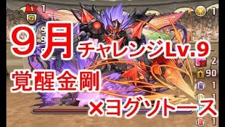 [パズドラ] ９月のクエスト チャレンジLv.9 覚醒金剛×ヨグソトース